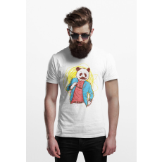  D&B Férfi/Unisex Póló ST00038 Panda Fehér-Méret 2XL