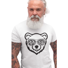 D&B Férfi/Unisex Póló ST00042 Papa Bear Fehér-Méret XL férfi póló