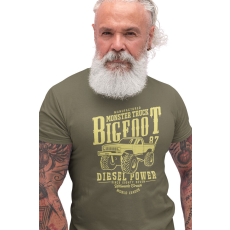  D&B Férfi/Unisex Póló ST00046 Big Foot Katonai zöld -Méret 3XL