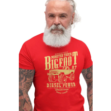  D&B Férfi/Unisex Póló ST00046 Big Foot Piros-Méret XL