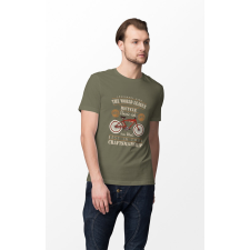 D&B Férfi/Unisex Póló ST00050 Bicycle Katonai zöld -Méret M férfi póló