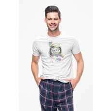  D&B Férfi/Unisex Póló ST00053 Cat Fehér-Méret L