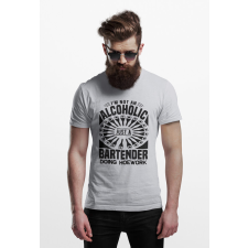 D&B Férfi/Unisex Póló ST00056 Bartender Szürke-Méret 3XL férfi póló