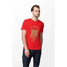  D&B Férfi/Unisex Póló ST00057 Write Piros-Méret S