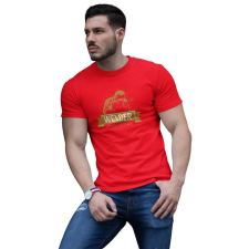 D&B Férfi/Unisex Póló ST00058 Welder Piros-Méret 2XL férfi póló