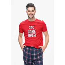 D&B Férfi/Unisex Póló ST00059 Game Over Piros-Méret 5XL férfi póló