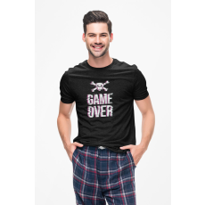  D&B Férfi/Unisex Póló ST00059 Game Over Szürke-Méret M
