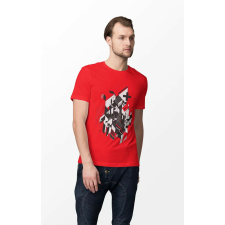 D&B Férfi/Unisex Póló ST00063 Abstrakt Piros-Méret 4XL férfi póló