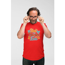 D&B Férfi/Unisex Póló ST00072 Teacher Piros-Méret 3XL férfi póló