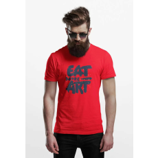  D&B Férfi/Unisex Póló ST00073 Eat More Art Piros-Méret 2XL