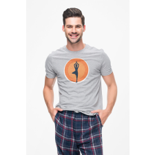  D&amp;B Férfi/Unisex Póló ST00077 Yoga Szürke-Méret M férfi póló