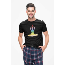  D&B Férfi/Unisex Póló ST00078 Yoga Fekete-Méret S