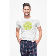  D&B Férfi/Unisex Póló ST00079 Namaste Fehér-Méret L