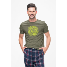 D&B Férfi/Unisex Póló ST00079 Namaste Katonai zöld -Méret 5XL férfi póló