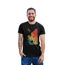  D&B Férfi/Unisex Póló ST00086 Husky Fekete-Méret M