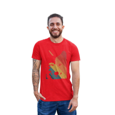  D&B Férfi/Unisex Póló ST00086 Husky Piros-Méret M
