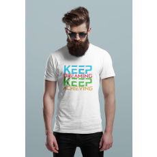  D&B Férfi/Unisex Póló ST00090 Keep Dreaming Fehér-Méret 4XL