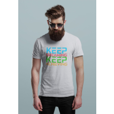 D&B Férfi/Unisex Póló ST00090 Keep Dreaming Szürke-Méret 2XL férfi póló
