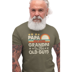  D&B Férfi/Unisex Póló ST00102 Papa Katonai zöld -Méret 3XL