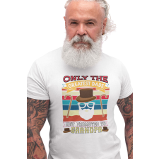 D&B Férfi/Unisex Póló ST00103 Grandpa Fehér-Méret 4XL férfi póló