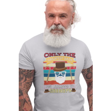 D&B Férfi/Unisex Póló ST00103 Grandpa Szürke-Méret 4XL férfi póló