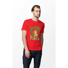 D&B Férfi/Unisex Póló ST00109 Vibes Piros-Méret 2XL férfi póló