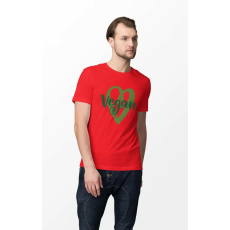  D&B Férfi/Unisex Póló ST00110 Vegan Piros-Méret 4XL