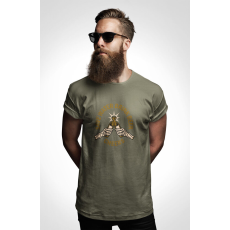  D&B Férfi/Unisex Póló ST00131 Beer Katonai zöld-Méret 4XL
