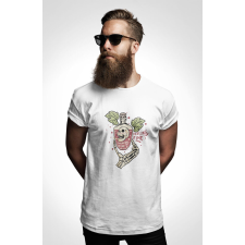 D&B Férfi/Unisex Póló ST00133 Vine Fehér-Méret L férfi póló