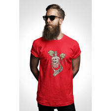 D&B Férfi/Unisex Póló ST00133 Vine Piros-Méret L férfi póló