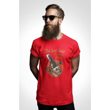 D&B Férfi/Unisex Póló ST00135 Beer Piros-Méret M férfi póló