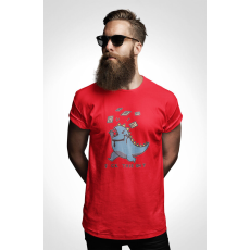  D&B Férfi/Unisex Póló ST00143 Fck This Sht Piros-Méret L