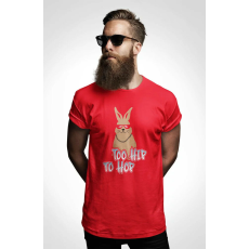  D&B Férfi/Unisex Póló ST00145 Too Hip To Hop Piros-Méret 5XL