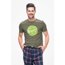  D&B Férfi/Unisex Póló ST00155 Vegan Katonai zöld-Méret 3XL