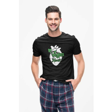 D&B Férfi/Unisex Póló ST00158 Vegan Heart Fekete-Méret L férfi póló