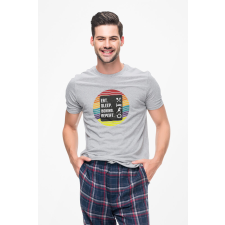 D&B Férfi/Unisex Póló ST00164 Boxing Szürke-Méret 2XL férfi póló