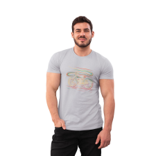 D&B Férfi/Unisex Póló ST00165 Bike Szürke-Méret L férfi póló