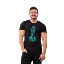 D&B Férfi/Unisex Póló ST00171 Life Fekete-Méret 5XL férfi póló