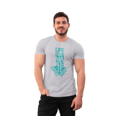  D&B Férfi/Unisex Póló ST00171 Life Szürke-Méret 4XL