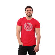 D&B Férfi/Unisex Póló ST00173 Risks Piros-Méret 2XL férfi póló