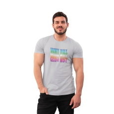  D&B Férfi/Unisex Póló ST00175 Why Not Szürke-Méret S