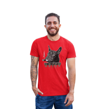 D&B Férfi/Unisex Póló ST00177 Doggo Piros-Méret S férfi póló