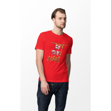  D&B Férfi/Unisex Póló ST00182 Be The Light Piros-Méret 3XL