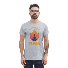 D&B Férfi/Unisex Póló ST00191 Yoga Szürke-Méret XL férfi póló