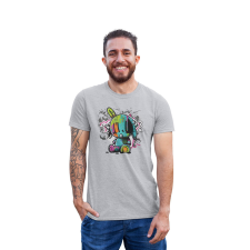  D&amp;B Férfi/Unisex Póló ST00193 Bunny Szürke-Méret S férfi póló