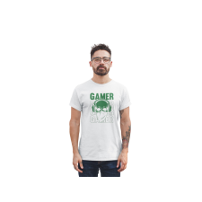 D&B Férfi/Unisex Póló ST00202 Gamer Fehér-Méret XL férfi póló