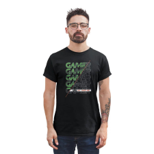 D&B Férfi/Unisex Póló ST00203 Gamer Fekete-Méret 3XL férfi póló