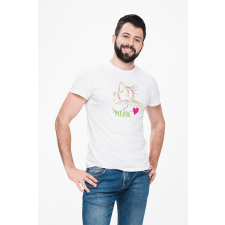 D&B Férfi/Unisex Póló ST00204 Meow Fehér-Méret 2XL férfi póló