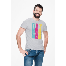  D&amp;B Férfi/Unisex Póló ST00206 Cat Szürke-Méret 3XL férfi póló