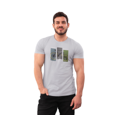  D&B Férfi/Unisex Póló ST00212 Moment Szürke-Méret M